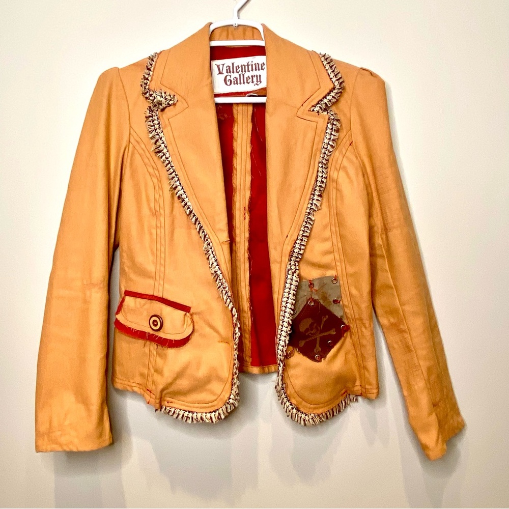 Valentine Gallery Unique Grunge Women's Blazer, Size M
